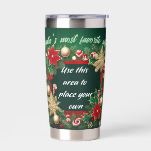 Personalised Christmas Fram On A Insulated Tumbler