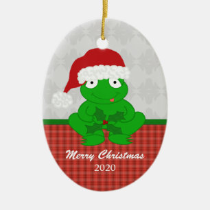 Personalised Christmas Frog Ornament