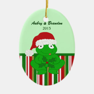 Personalised Christmas Frog Ornament