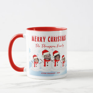 Personalised Christmas Funny Face Photo Coffee Mug