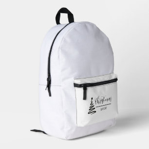 Personalised Christmas Gift Custom Modern T-Shirt Printed Backpack