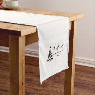 Personalised Christmas Gift Custom Modern T-Shirt Short Table Runner