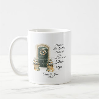 Personalised Christmas gift for Neighbour - custom Coffee Mug