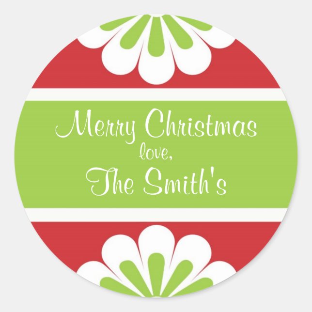 Personalised Christmas Gift Sticker (Front)
