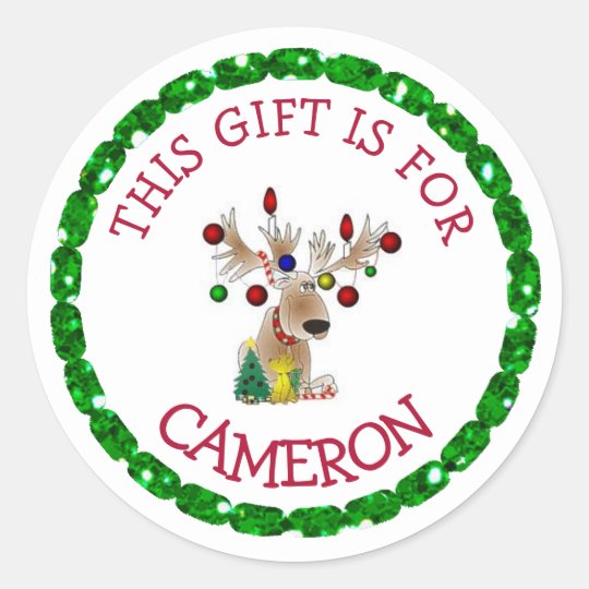 Personalised Christmas Gift Tag Holiday Stickers | Zazzle.com.au