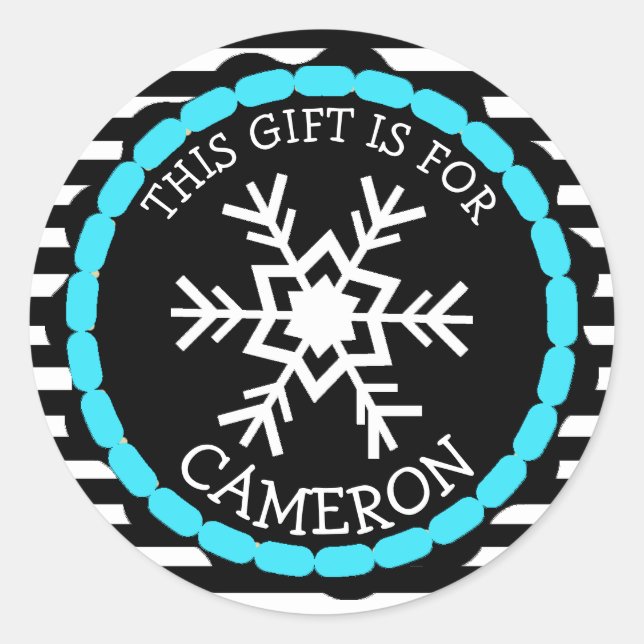 Personalised Christmas Gift Tag Holiday Stickers (Front)