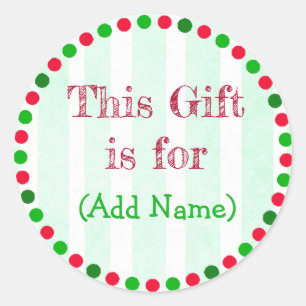 Personalised Christmas Gift Tag Holiday Stickers