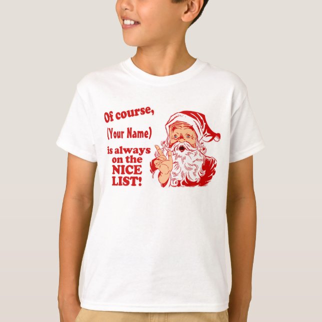 Personalised Christmas Gifts T-Shirt (Front)
