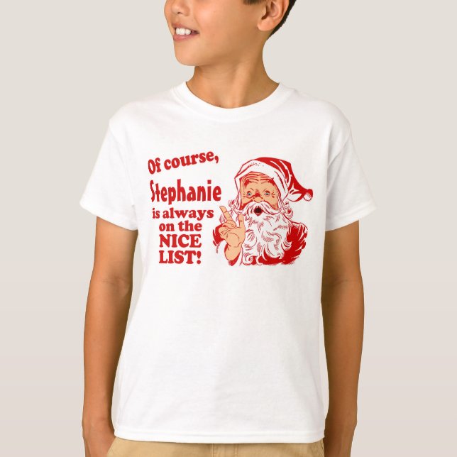 Personalised Christmas Gifts T-Shirt (Front)