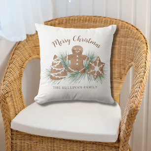 Personalised Christmas Gingerbread Cookies Cushion
