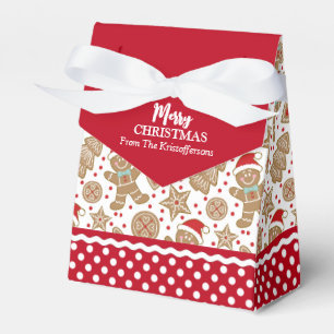 Personalised Christmas Gingerbread Favour Box