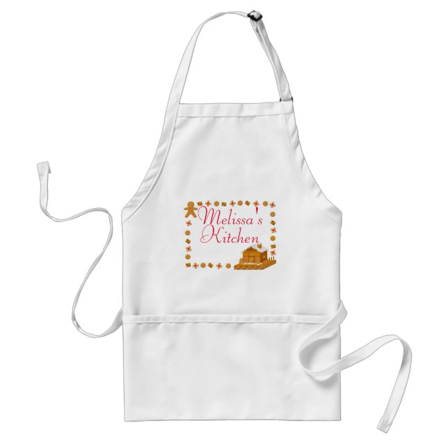 Personalised Christmas Gingerbread Man Standard Apron (Front)
