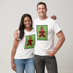 Personalised Christmas Gingerbread Man T-Shirt
