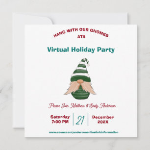 Personalised Christmas Gnome Invitation 