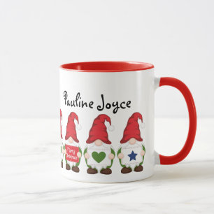 Personalised Christmas Gnome Mug