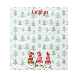 Personalised Christmas Gnome Notepad