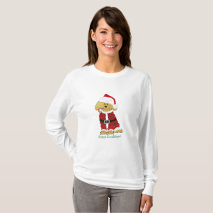Personalised Christmas Goldendoodle Santa Claus T-Shirt