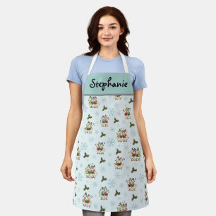 Personalised Christmas Goose Carol Singers Apron