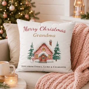 Personalised Christmas Grandma Pillow Gift