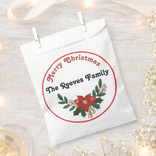 Personalised Christmas Greeting and Name Favour Bag