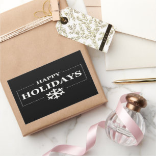 Personalised Christmas Happy Holiday Custom Gift Rectangular Sticker