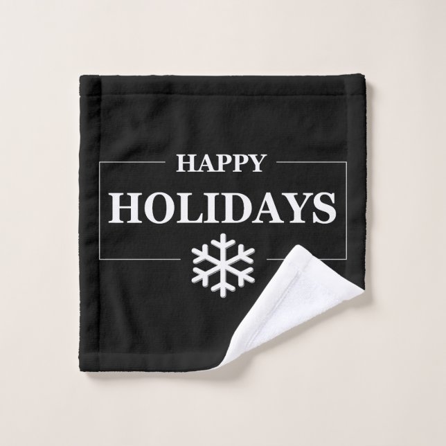 Personalised Christmas Happy Holiday Custom Gift  Wash Cloth (Wash Cloth)