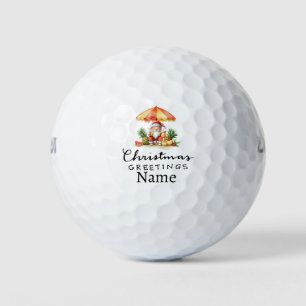Personalised Christmas Happy Holiday Golf Balls