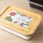 Personalised Christmas Holiday Cookie Baking Food Label<br><div class="desc">Personalise these cute labels with your name and cookie type for a sweet way to label your holiday baked goods. Design features watercolor cookie illustrations in holiday shapes, including Santa, ornaments, a penguin, snowman, and Christmas tree. Includes three custom text fields; shown with "baked with love by, " your name,...</div>