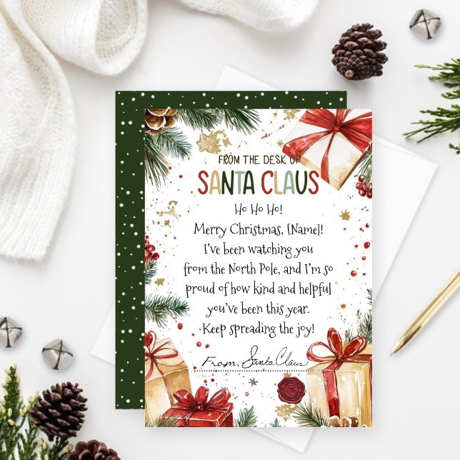 Personalised Christmas Holiday Letter From Santa  (Personalized Christmas Holiday Letter From Santa)
