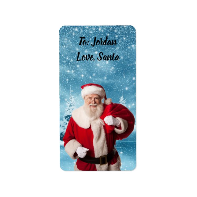 Personalised Christmas Holiday Santa Gift Tags (Front)