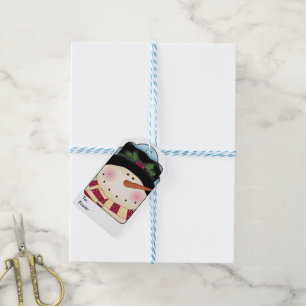 Personalised Christmas Holiday Snowman Gift Tag