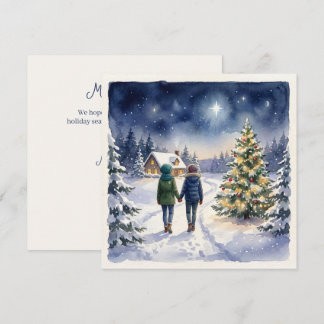 Personalised Christmas Holiday Two Women Gay Card