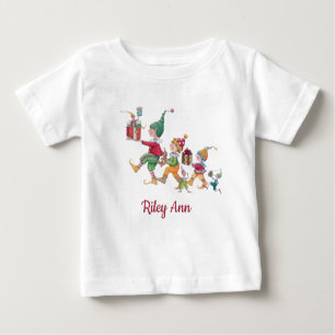 Personalised Christmas Holiday White Baby T-Shirt