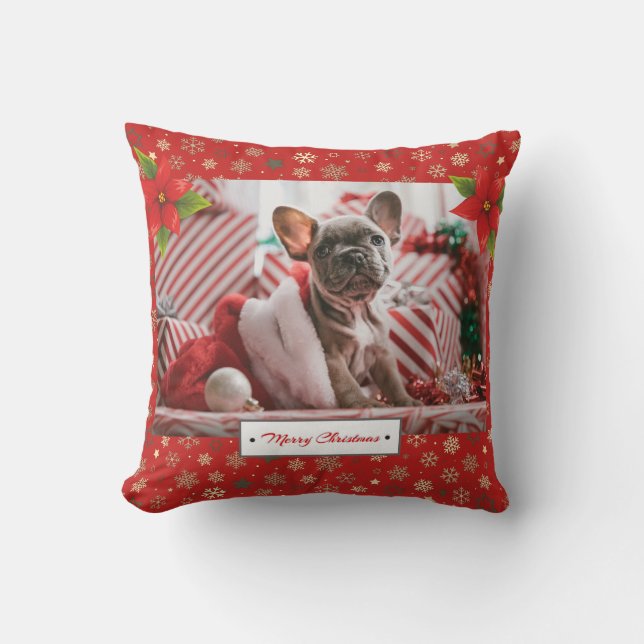 Personalised Christmas Holidays Photo Cushion (Front)