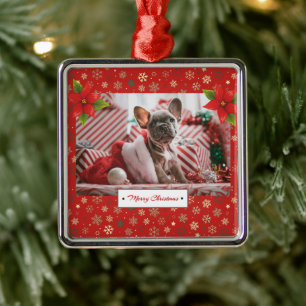 Personalised Christmas Holidays Photo Metal Ornament