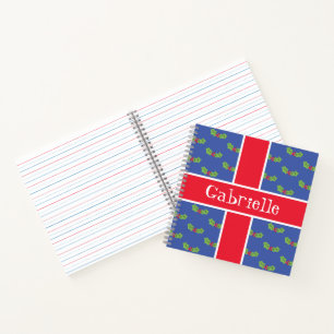 Personalised Christmas Holly & Berries Notebook