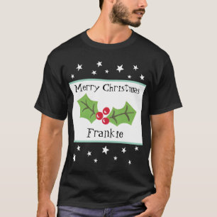 Personalised Christmas Holly & Berries T-Shirt