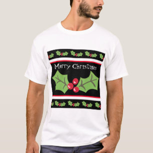 Personalised Christmas Holly & Berries T-Shirt