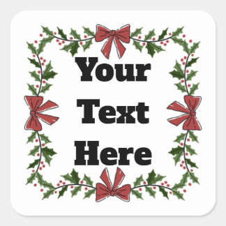 Personalised Christmas Holly Gift Sticker