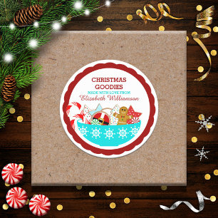 Personalised Christmas Home Baked Treats Labels