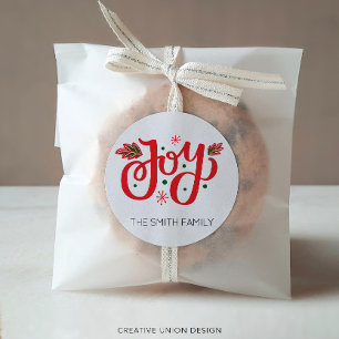 Personalised Christmas Joy Gift Tag Name