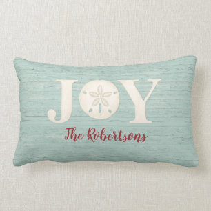 Personalised Christmas Joy Lumbar Cushion