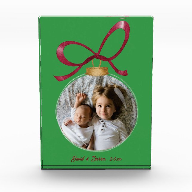 Personalised Christmas Keepsake  Photo Block (Front)