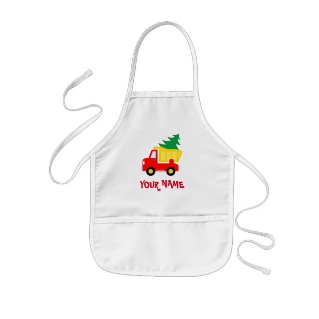 Personalised Christmas kitchen aprons for kids (Front)