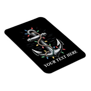 Personalised Christmas Lights Boating Sailing Magnet