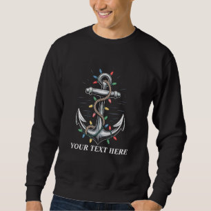 Personalised Christmas Lights Boating Sailing  Sweatshirt