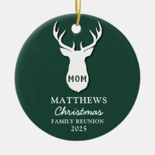 Personalised Christmas Matching Family Reunion Mum Ceramic Ornament