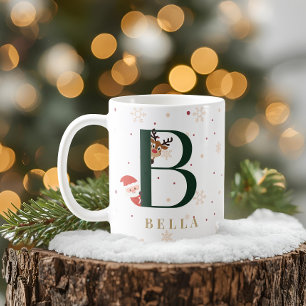 Personalised Christmas Monogram B Mug