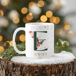 Personalised Christmas Monogram E Mug