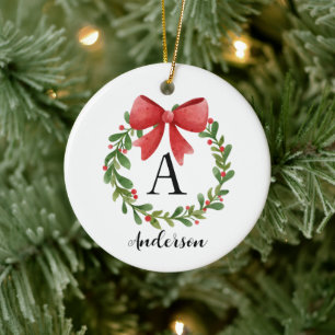 Personalised Christmas Monogram Ornament